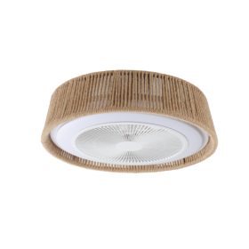 Bohemian Style LED Dimmable Ceiling Light With Built-in Fan - Remote Control Unavailable Platforms- Temu