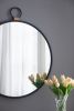 24" x 27" Wall Mirror with Black Frame, Contemporary Minimalist Accent Mirror for Living Room, Foyer, Entryway, Bedroom