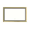 48 in. W x 30 in. H Oversized Rectangular Gold Framed LED Mirror Anti-Fog Dimmable Wall Mount Bathroom Vanity Mirror Wall Mirror Kit For Gym And Dance