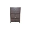 Sierra Contemporary Style 5-Drawer Chest Made with Wood in Gray