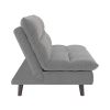 Casual Living Room 1pc Elegant Lounger Light Gray Textured Fabric Upholstered Sleeper Sofa Versatile Placement Furniture