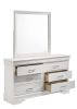 Modern 6 Drawer Dresser made with Wood in White