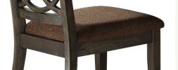 Jameson Brown Fabric & Espresso Finish Side Chair (Set of 2)