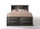 Ireland Gray Oak Finish Queen Bed W/Storage