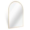 Gold 24x36 INCH Metal Arch Barhroom mirror