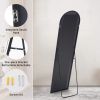 Floor Standing Mirror, Wall Mirror with Stand Aluminum Alloy Thin Frame,21''*64'',Black