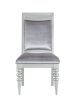 Maverick Fabric & Platinum Finish Side Chair (Set of 2)