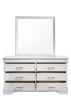 Modern 6 Drawer Dresser made with Wood in White