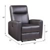 Blane Brown Top Grain Leather Match Power Motion Recliner