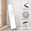 Floor Standing Mirror, Wall Mirror with Stand Aluminum Alloy Thin Frame,21''*64'',Black