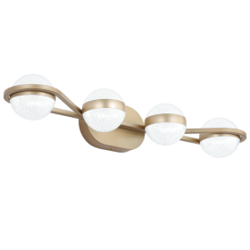 Modern Minimalist Gold Bathroom Vanity Light, 4 Bulb Acrylic Shade, Wall Mounted Decorative Lighting Fixtures For Bathroom Vanity Mirror Unavaila (Option: Golden)