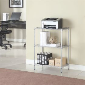 Concise 3 Layers Carbon Steel & PP Storage Rack, Kitchen Storage Rack RT (Color: silver)