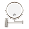 8 Inch Wall-Mounted Makeup Mirror, Double Sided 1x/10x Magnifying Makeup Mirror, 3 Colour Lights Touch Screen Dimmable Bathroom Mirror