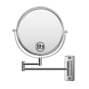 8-inch Wall Mounted Makeup Vanity Mirror, 1X / 10X Magnification Mirror, 360° Swivel with Extension Arm