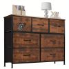 Dresser for bedroom 7 storage Spaces, assembled wardrobe lockers, bedroom furniture lockers