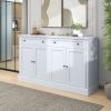 Kitchen Sideboard Storage Buffet Cabinet with 2 Drawers & 4 Doors Adjustable Shelves for Dining Room,Living Room