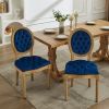 French Style Solid Wood Frame Dining Chair,Set of 2