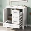 30" Bathroom Vanity , Modern Bathroom Cabinet with Sink Combo Set, Bathroom Storage Cabinet with a Soft Closing Door and 3 Drawers, Solid Wood Frame