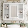 35'' x 27.5'' Medicine Cabinet, Wall Mounted Bathroom Storage Cabinet, Modern Bathroom Wall Cabinet with Mirror