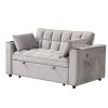 58" 4-1 Multi-functional Sofa Bed with Cup Holder and USB Port for Living Room or Apartments