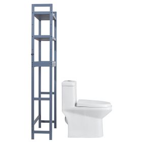 VEVOR Over the Toilet Storage 3-Tier Bathroom Shelf Rack Space Saver Organizer (Color: Gray)