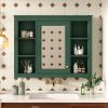 35'' x 27.5'' Medicine Cabinet, Wall Mounted Bathroom Storage Cabinet, Modern Bathroom Wall Cabinet with Mirror