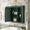 35'' x 27.5'' Medicine Cabinet, Wall Mounted Bathroom Storage Cabinet, Modern Bathroom Wall Cabinet with Mirror