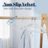 Velvet Hangers,60 Pieces, Space Saving Hangers, Non-slip Felt Hangers with Tie Clips, Shoulder Recesses, Heavy Duty Suit Hangers for Coats, Shirts