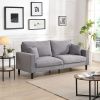 74" High Resilience three seater Sofa, Wooden Frame 3 Seat Sofa, Comfy, Modern Upholstered Sofa, Living Room Bedroom Apartment